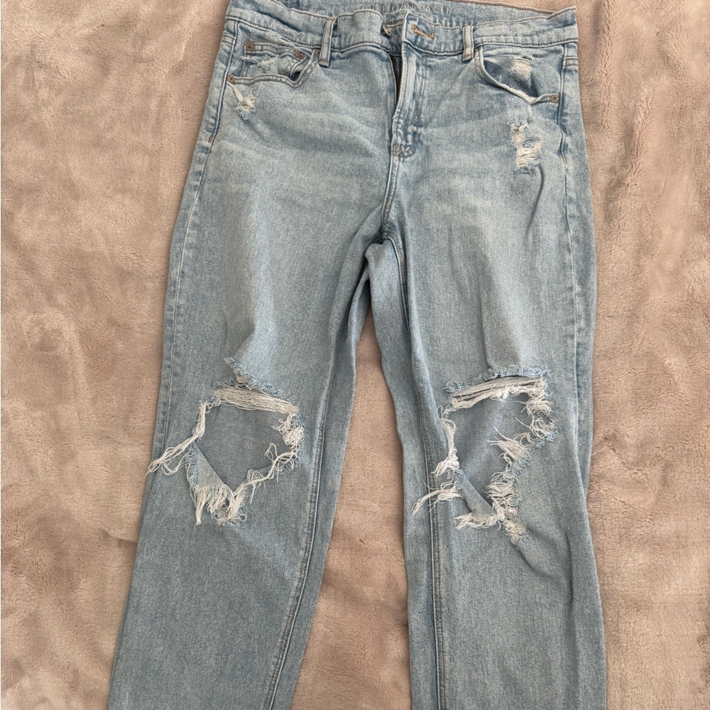 American Eagle Super High Rise Ankle Straight